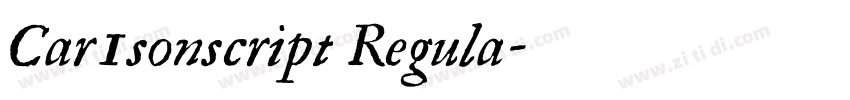 Car1sonscript Regula字体转换